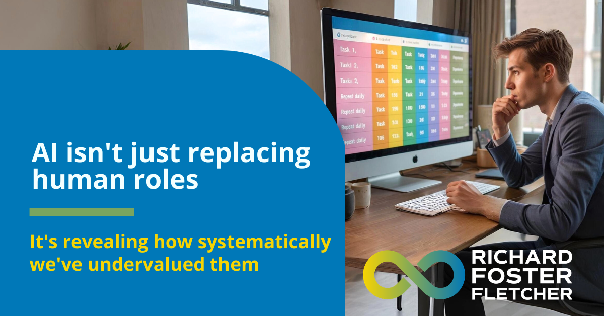 AI isn't just replacing human roles; it's revealing how systematically we've undervalued them