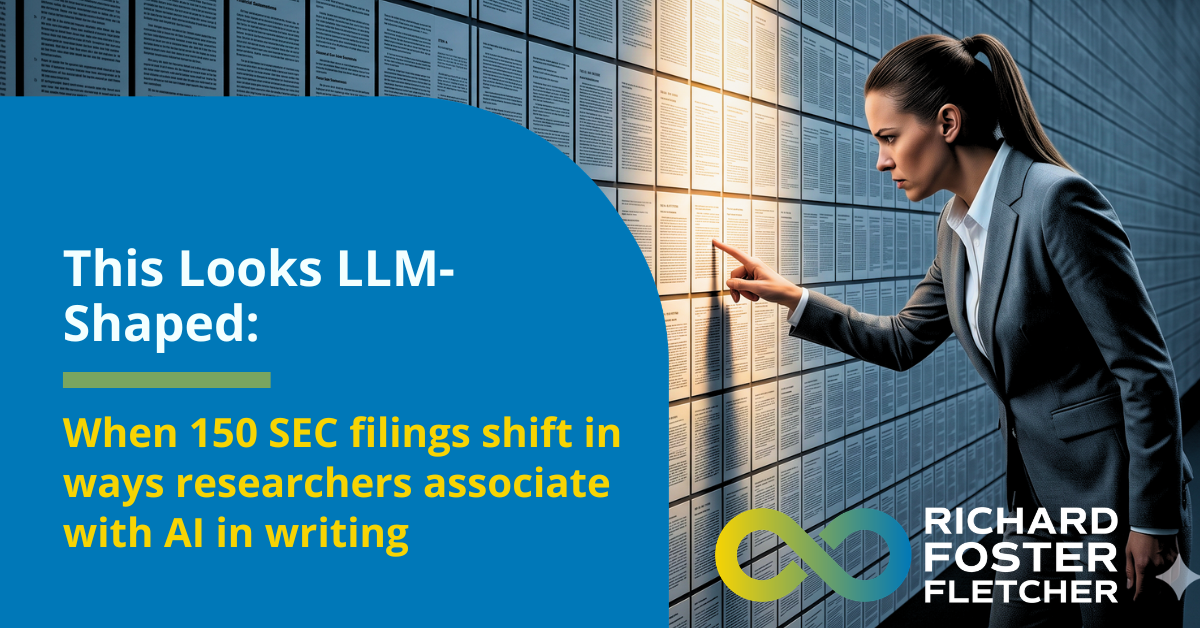 This Looks LLM-Shaped: When 150 SEC filings shift in ways researchers associate with AI in writing