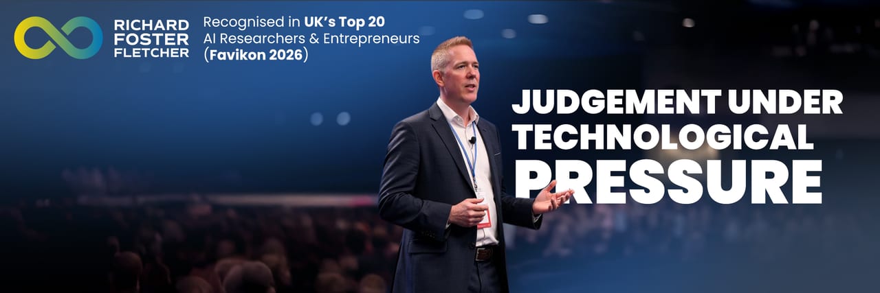 Richard Foster-Fletcher on stage — Judgement Under Technological Pressure